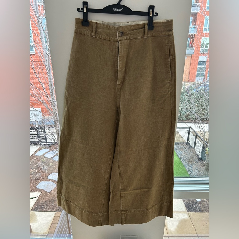 Bassike ultra high waist wide leg jeans